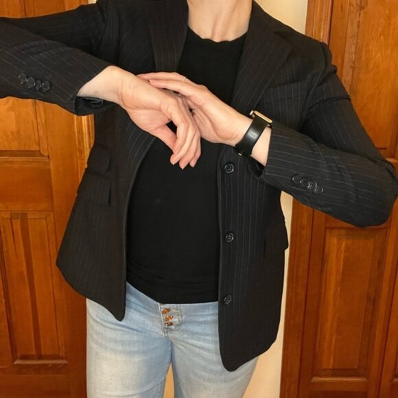 Brooks Brothers Black Blazer Tailored Wool-Blend Sport Coat - Picture 3 of 9